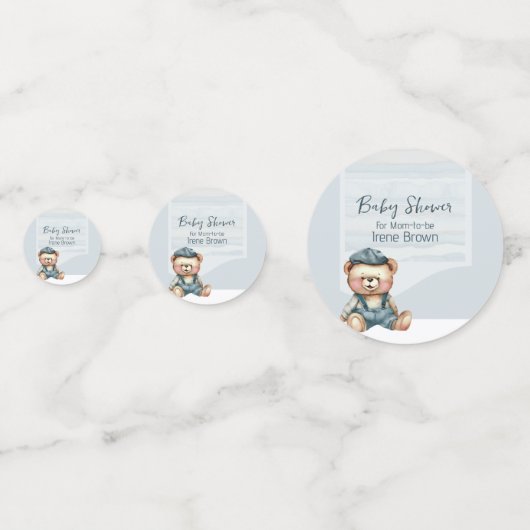 Charmant Uniek Beer Jean Baby shower Confetti (Voorkanten)