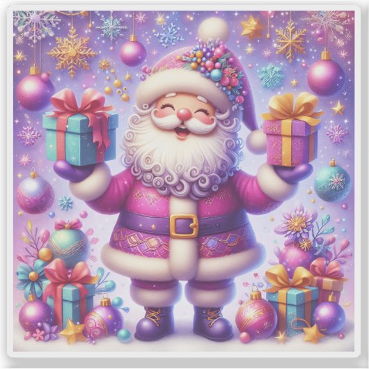 Charmant Violet Holiday Sticker ontwerp (Voorkant)