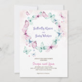 Charmant vlinder Baby shower Kaart (Voorkant)