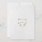 Charmant Waterverf White Floral Gold Wedding Kaart (Achterkant)
