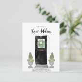 Charmant we hebben verplaatst nieuw adres zwart de briefkaart (Staand voorkant)