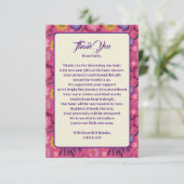 Charmant Wildflower Roze Baby shower Bedankkaart (Staand voorkant)