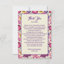 Charmant Wildflower Roze Baby shower