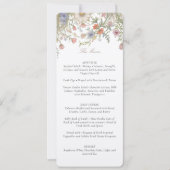 Charmant Wildflower Wedding Menu Delicate Pastel Kaart (Voorkant)