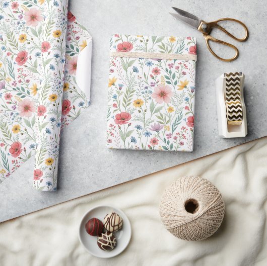🌸 Charmant Wildflower Wrapping Papier 🌸 (Crafts)