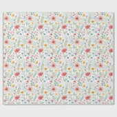 🌸 Charmant Wildflower Wrapping Papier 🌸 (Vlak)