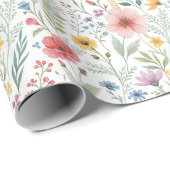 🌸 Charmant Wildflower Wrapping Papier 🌸 (Rol Hoek)