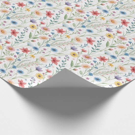 🌸 Charmant Wildflower Wrapping Papier 🌸 (Hoek)