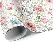 Charmant Wildflower Wrapping papier (Rol Hoek)