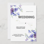 Charmant wit bloeit bruiloft kaart (Voorkant)