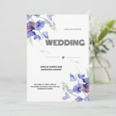 Charmant wit bloeit bruiloft kaart (Staand voorkant)