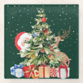 Charmant Xmas Vibes Onderzetter Glazen Onderzetter (Voorkant)