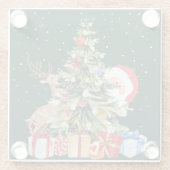 Charmant Xmas Vibes Onderzetter Glazen Onderzetter (Achterkant)