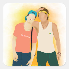 Charmant zoals wij - AC Vierkante Sticker