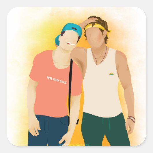 Charmant zoals wij - AC Vierkante Sticker (Voorkant)