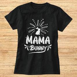 Charmant zwart-wit mama konijn t-shirt