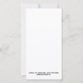 Charmante 4x8 inch FLAT kerstkaart met uil (Achterkant)