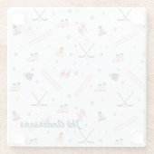 Charmante aangepaste wintersport glazen onderzetter (Achterkant)