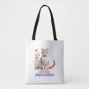 Charmante "absoluut perfect" kat tote bag