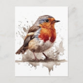 Charmante achtertuin Robin Briefkaart (Voorkant)