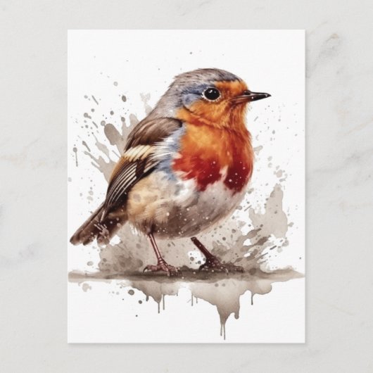 Charmante achtertuin Robin Briefkaart (Voorkant)