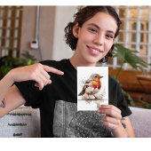 Charmante achtertuin Robin Briefkaart