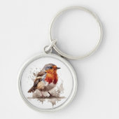 Charmante achtertuin Robin Sleutelhanger (Voorkant)