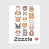 Charmante Animal Pals Sticker Pack (Vel)