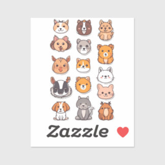 Charmante Animal Pals Sticker Pack