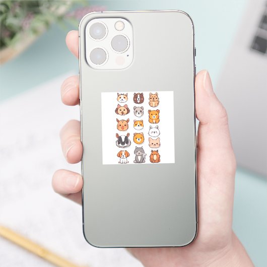 Charmante Animal Pals Sticker Pack (Telefoon)