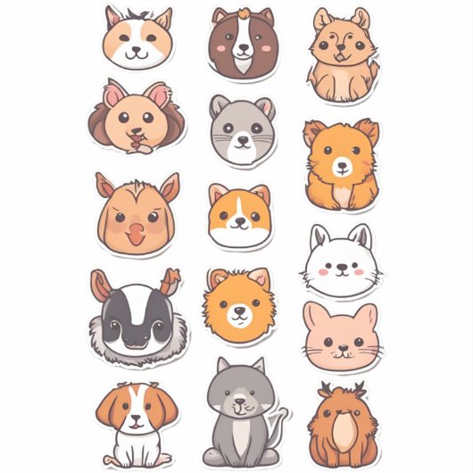 Charmante Animal Pals Sticker Pack (Voorkant)