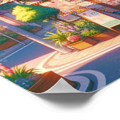 Charmante anime-stijl lokale winkelkunst poster (Hoek)