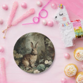 Charmante Antiek haas in het weelderige bos Papieren Bordje (Feest)