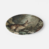 Charmante Antiek haas in het weelderige bos Papieren Bordje (Gekanteld)