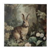 Charmante Antiek haas in het weelderige bos Tegeltje (Voorkant)