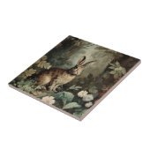 Charmante Antiek haas in het weelderige bos Tegeltje (Zijkant)