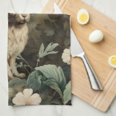 Charmante Antiek haas in het weelderige bos Theedoek (Quarter Fold)