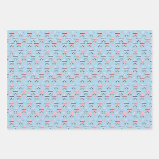 Charmante Baby Buggy Wrapping Paper Flat Sheets (Voorkant 2)