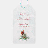Charmante Baby is koud buiten Baby shower Cadeaulabel (Achterkant)