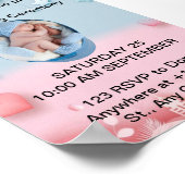 Charmante Baby Naming Uitnodiging Poster (Hoek)