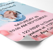 Charmante Baby Naming Uitnodiging Poster (Hoek)