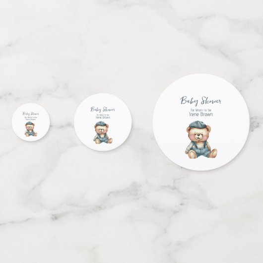 Charmante Baby showers tafel Confetti (Achterkanten)