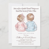 Charmante baby's in pyjama Geslacht onthullen Part Kaart (Voorkant)