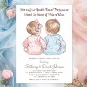 Charmante baby's in pyjama Geslacht onthullen Part Kaart