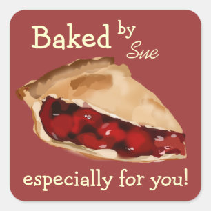 Charmante "Baked by YOU" aangepaste stickers