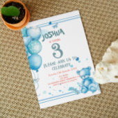 Charmante ballonnen en Teddy Bear verjaardagsfeest Kaart