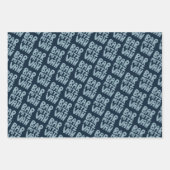 Charmante Bar Mitzvah Handlettering Joods Blauw Pl Inpakpapier Vel (Voorkant 2)