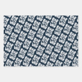 Charmante Bar Mitzvah Handlettering Joods Blauw Pl Inpakpapier Vel (Voorkant 2)