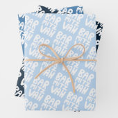 Charmante Bar Mitzvah Handlettering Joods Blauw Pl Inpakpapier Vel (In situ)