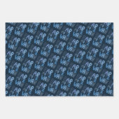 Charmante Bar Mitzvah Handlettering Joods Blauw Pl Inpakpapier Vel (Voorkant 2)